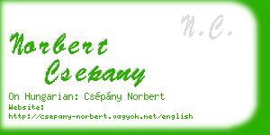 norbert csepany business card